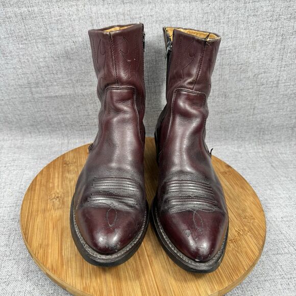 Vintage Long Haul Boots Mens 9.5 W Leather Western Cowboy main image 5